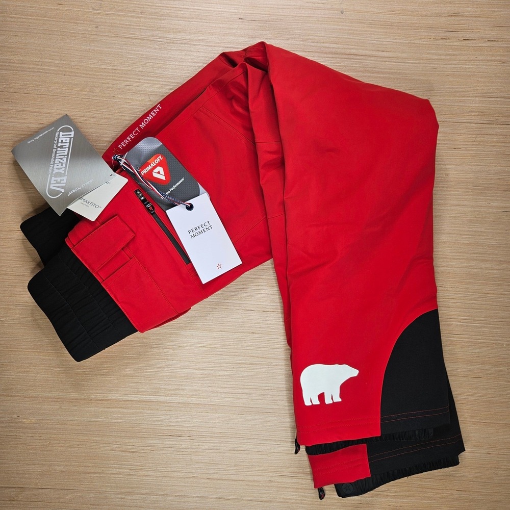 Perfect Moment Chamonix Pant Kids Y10 Red Ski Snowboard RECCO Waterproof NEW